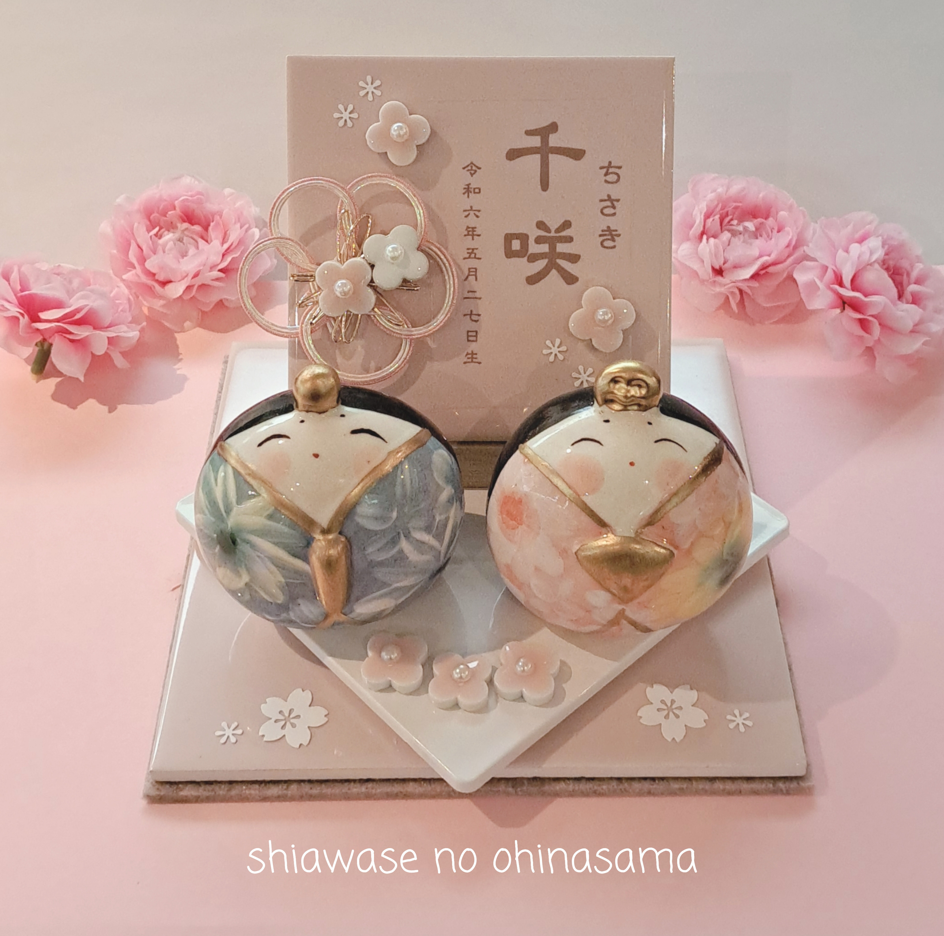 お雛様♥雛人形飾り 名入れ付 命名書 出産祝い 初節句お祝い