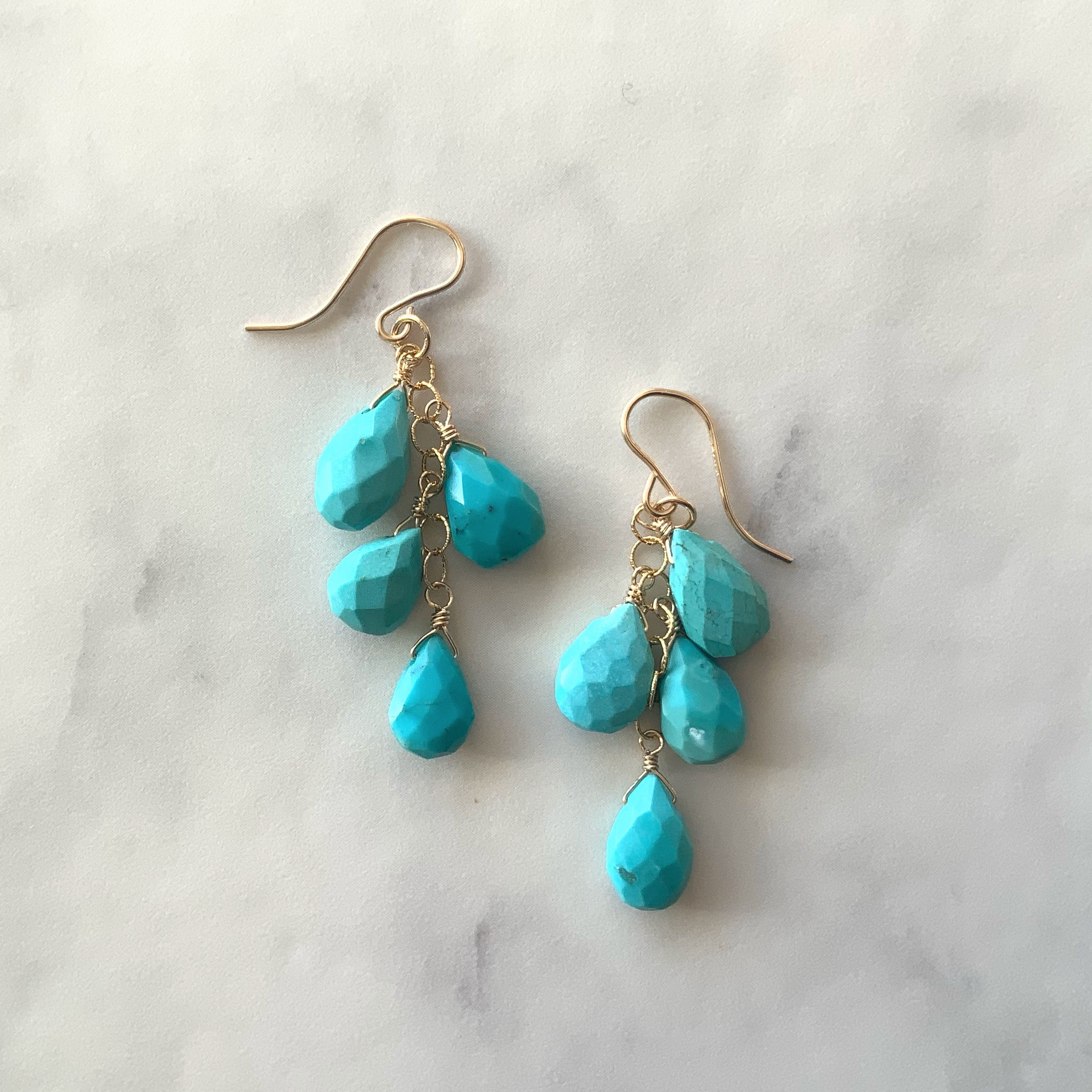 Perfect Sky✴︎ターコイズ✴︎All14Kgfピアス