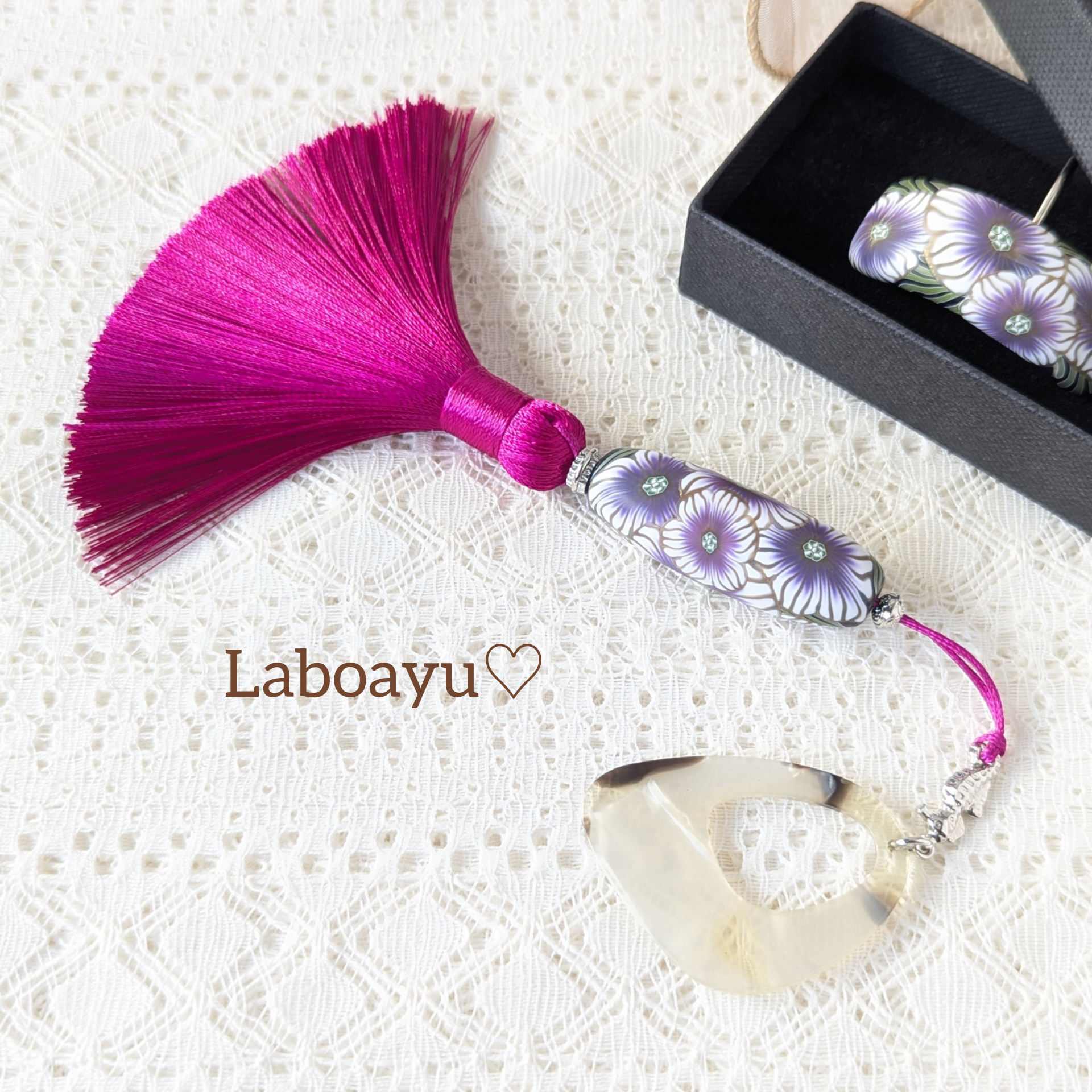 帯飾り〈Harvest・金鳳花・ミルキーWhite〉&Black