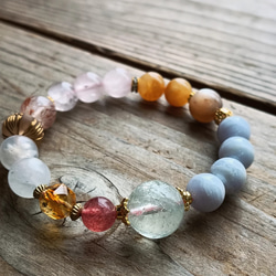 ◇五本爪龍神天珠＆三眼天珠のブレスレット 10000円（送料無料