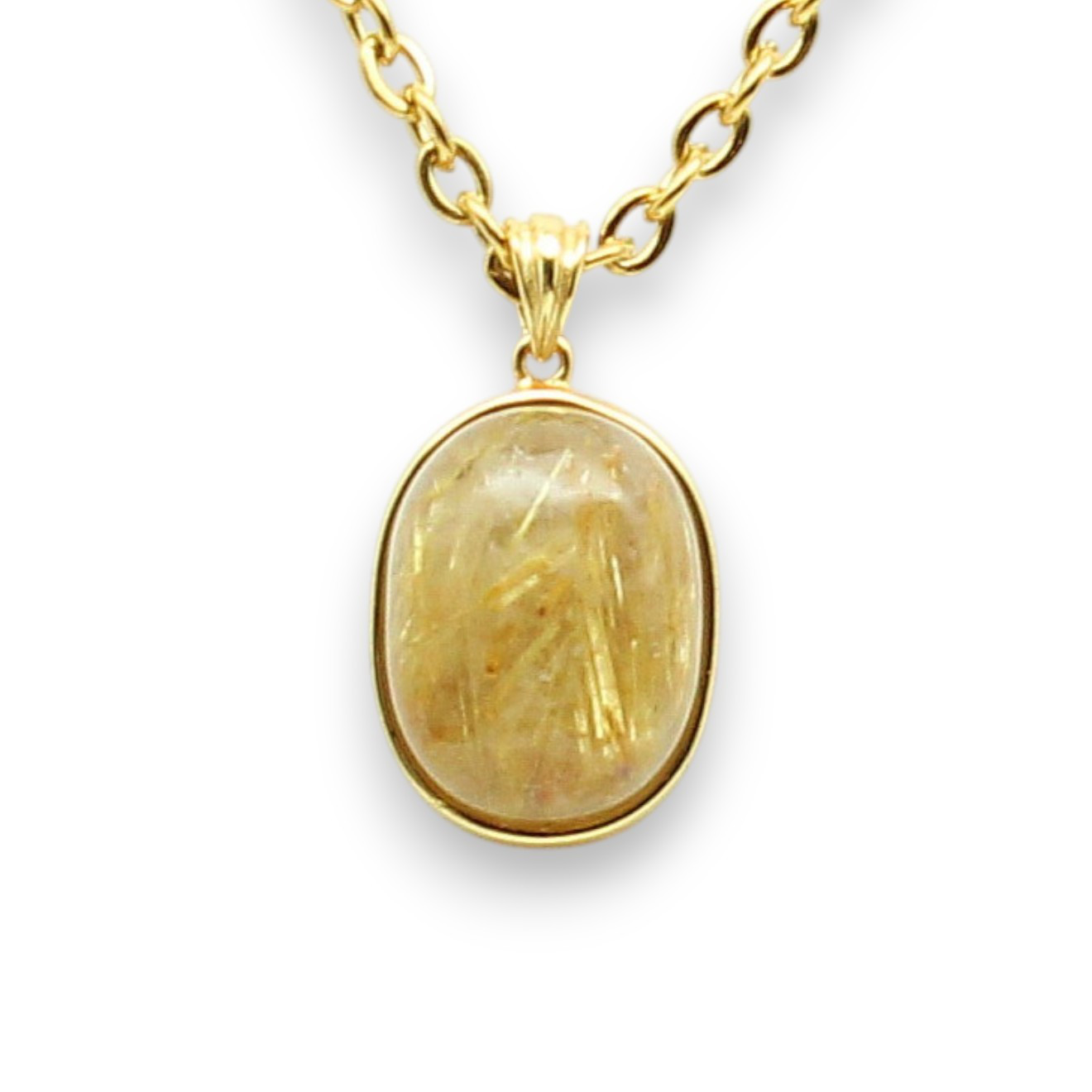 GOLDが目立つ 限定1点物 ルチルクォーツ ネックレス 【ghrnt6･約4g】｜天然石 タイチンルチル｜京海堂