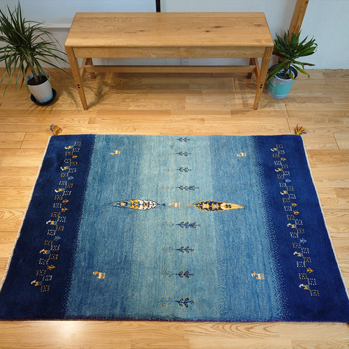 【夏のキャンペーン】ペルシャ　ギャッベ ハーフラグ　150×105 茜色　桃色 夏のキャンペーン】ペルシャ ギャッベ ハーフラグ 150×105 茜色 桃色