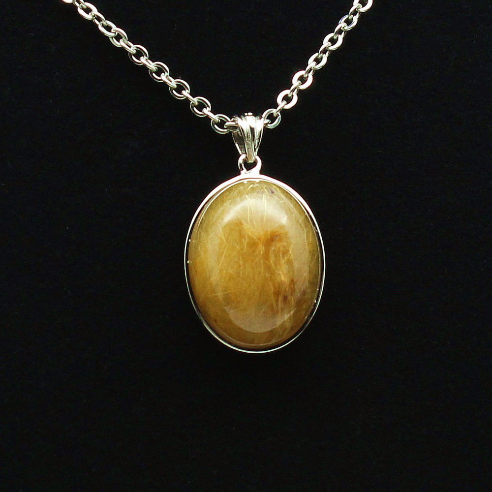 限定1点物 タイチンルチルクォーツ ネックレストップ ゴールドルチル 太針 約5g 天然石 成功運 GHRNT7 京海堂