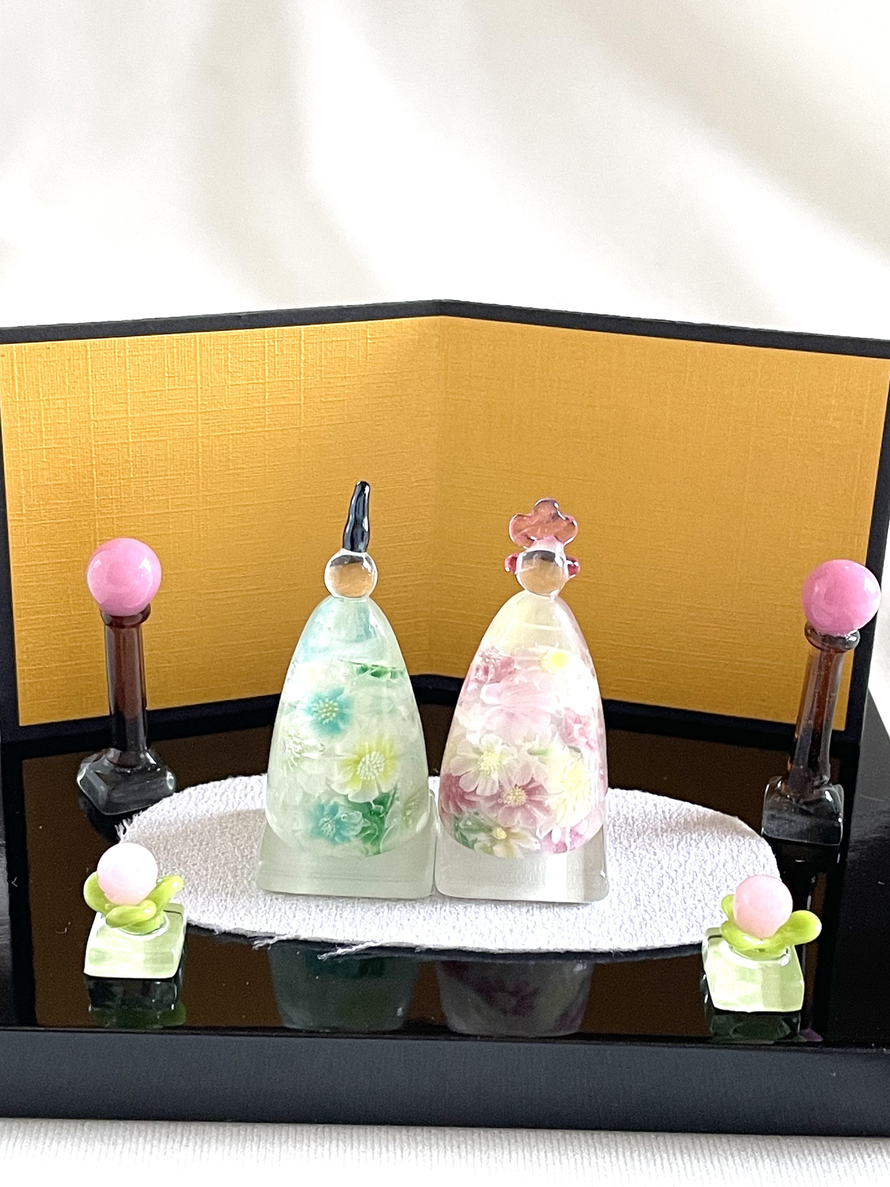 お雛様【とんぼ玉 ガラス】