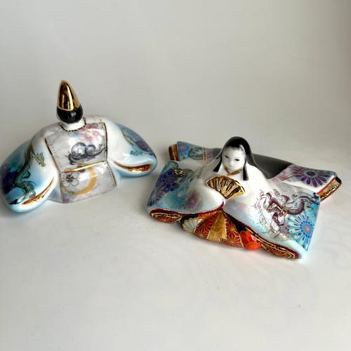 ⭐︎お雛様⭐︎ポーセリン 龍柄 平安の雅 りゅう リュウ 桃の節句