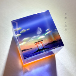 受注制作/S size】情景レジン-静かな街と星の川 その他インテリア雑貨