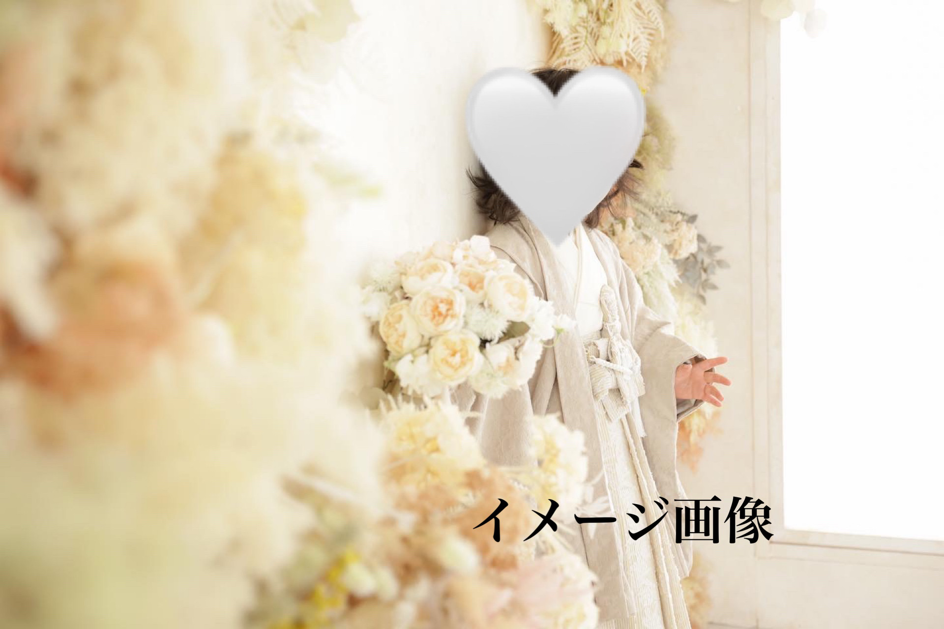 送料無料　明るいベージュホワイトのブーケ　ウエディングや七五三やプレゼントに　アーティフィシャルフラワー