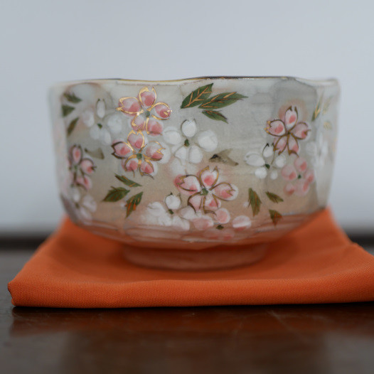 京焼・清水焼　抹茶碗　桜木