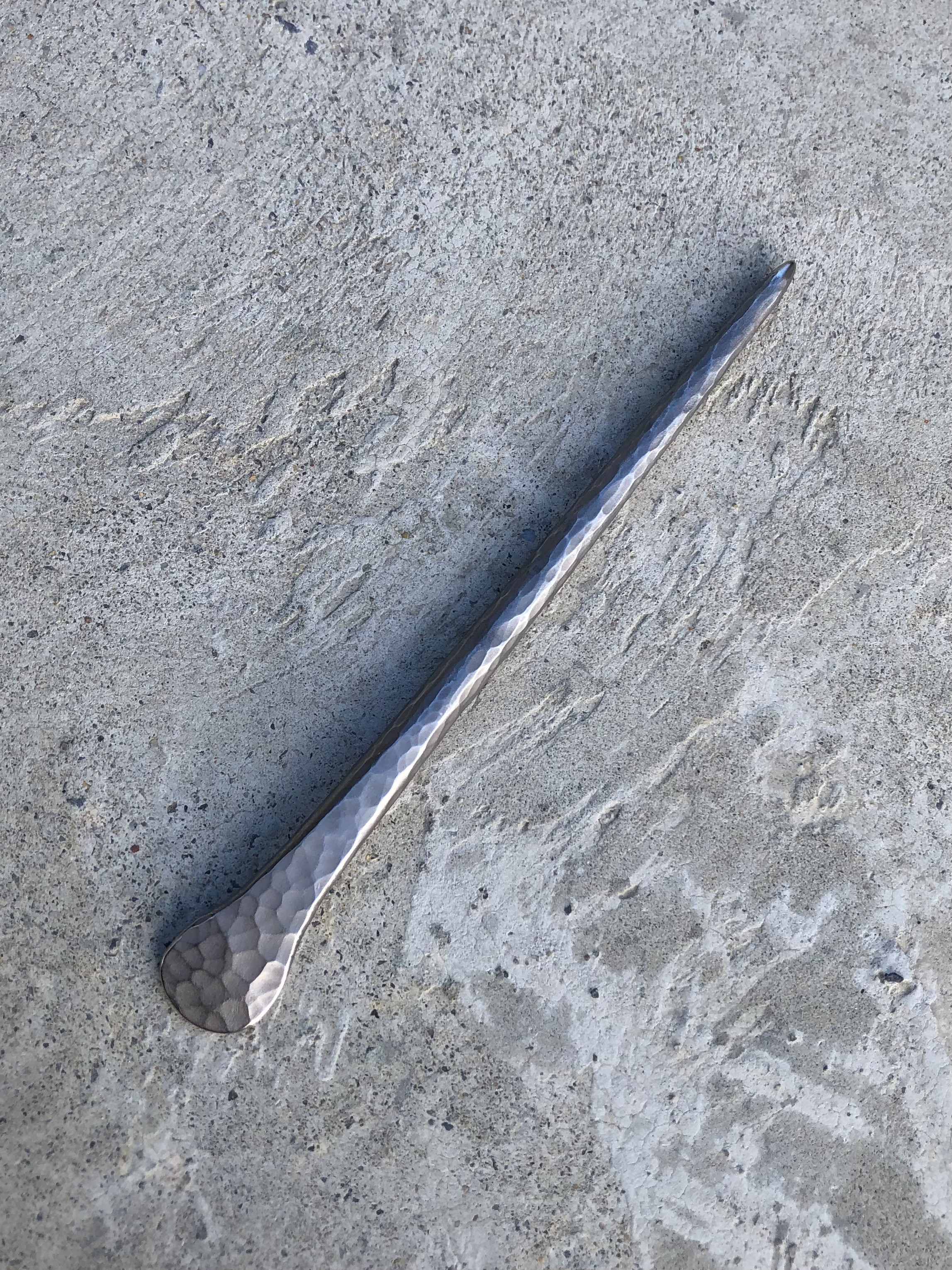 titanium hair stick “silver rock”large 純チタン製高級簪 かんざし ヘアスティック