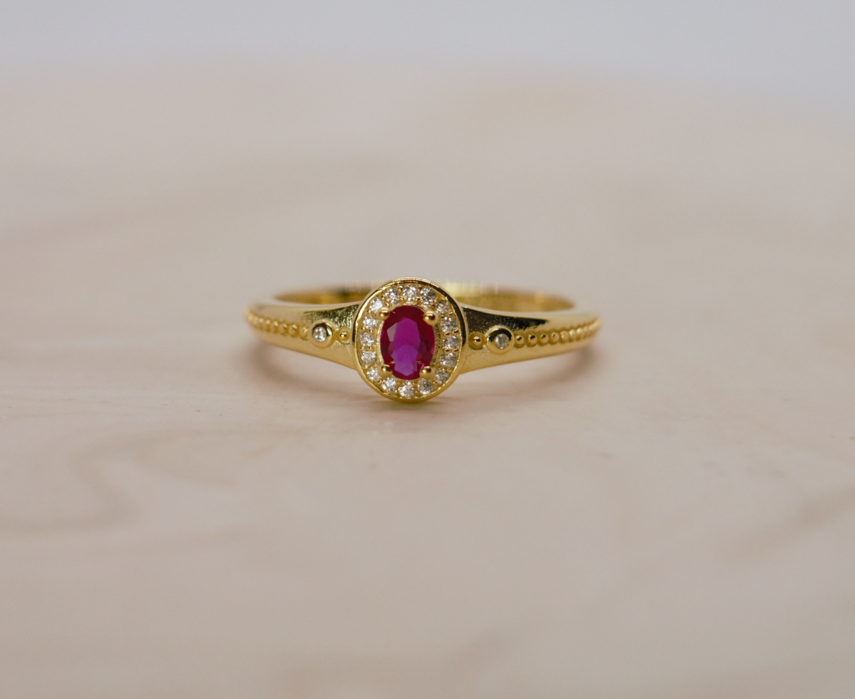 レッドキュービックジルコニア　リング　Ring　指輪　11.5号