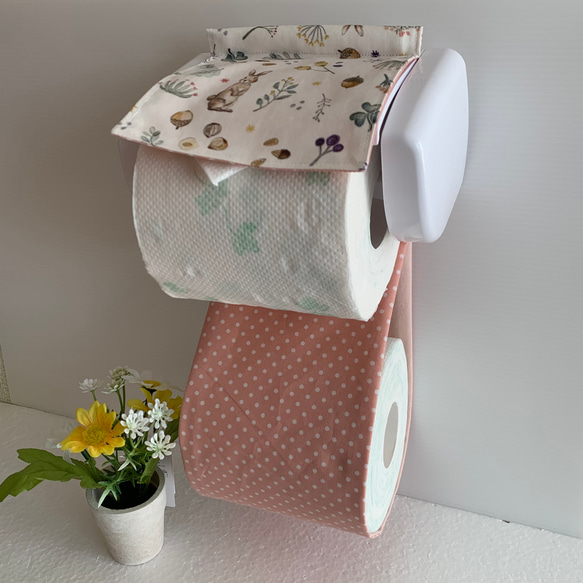 トイレットペーパーホルダーカバー☆Milky rabbit ☆ 1枚目の画像
