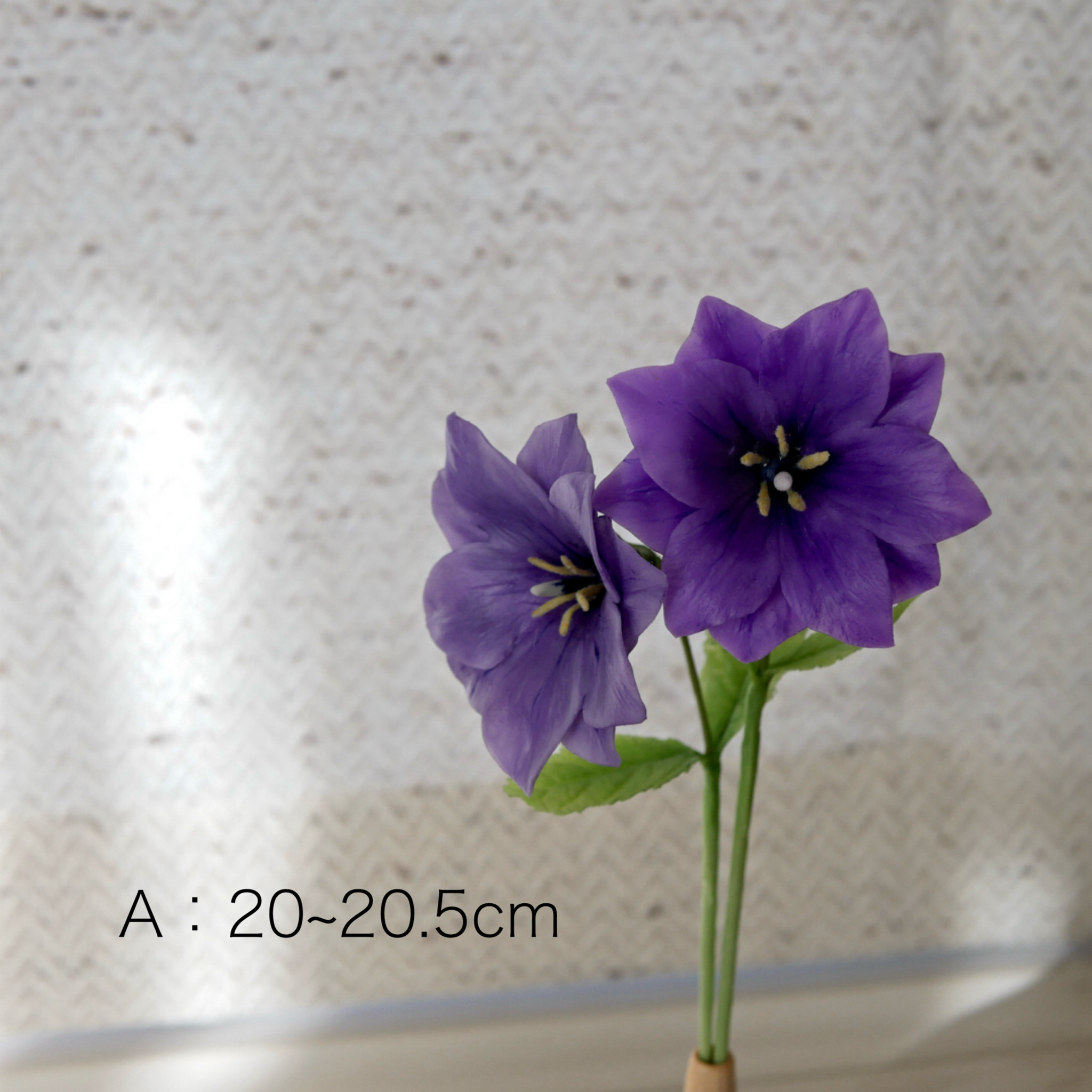 枯れない 八重桔梗 クレイフラワー NO.K10-2VAB