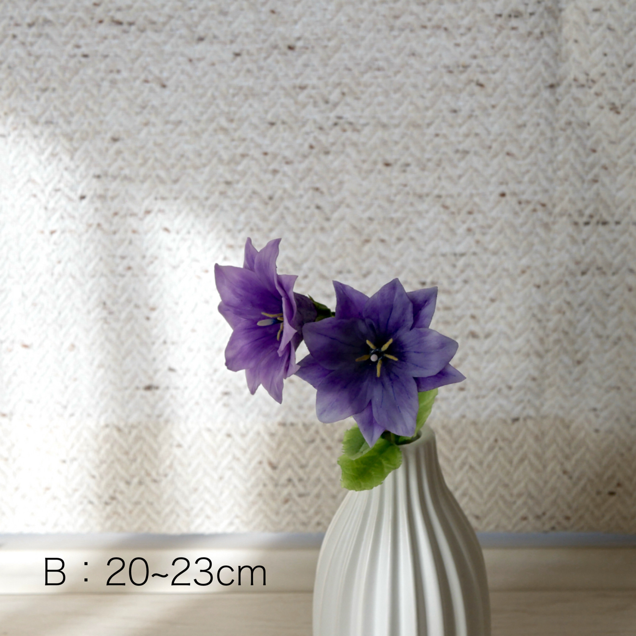 枯れない 八重桔梗 クレイフラワー NO.K10-2VAB