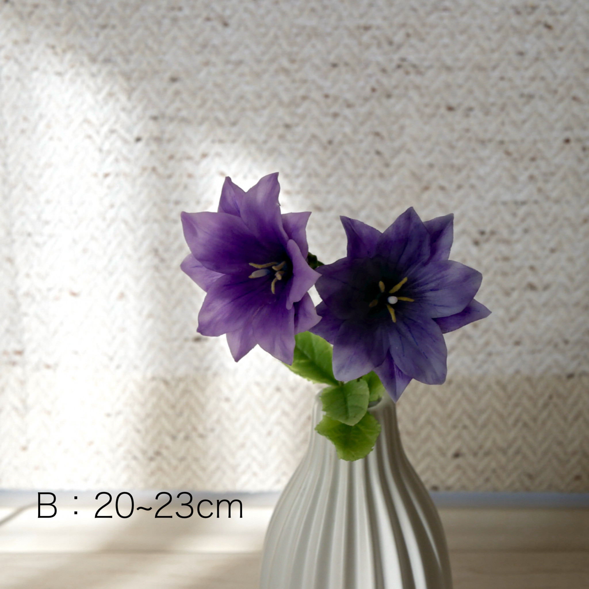 枯れない 八重桔梗 クレイフラワー NO.K10-2VAB