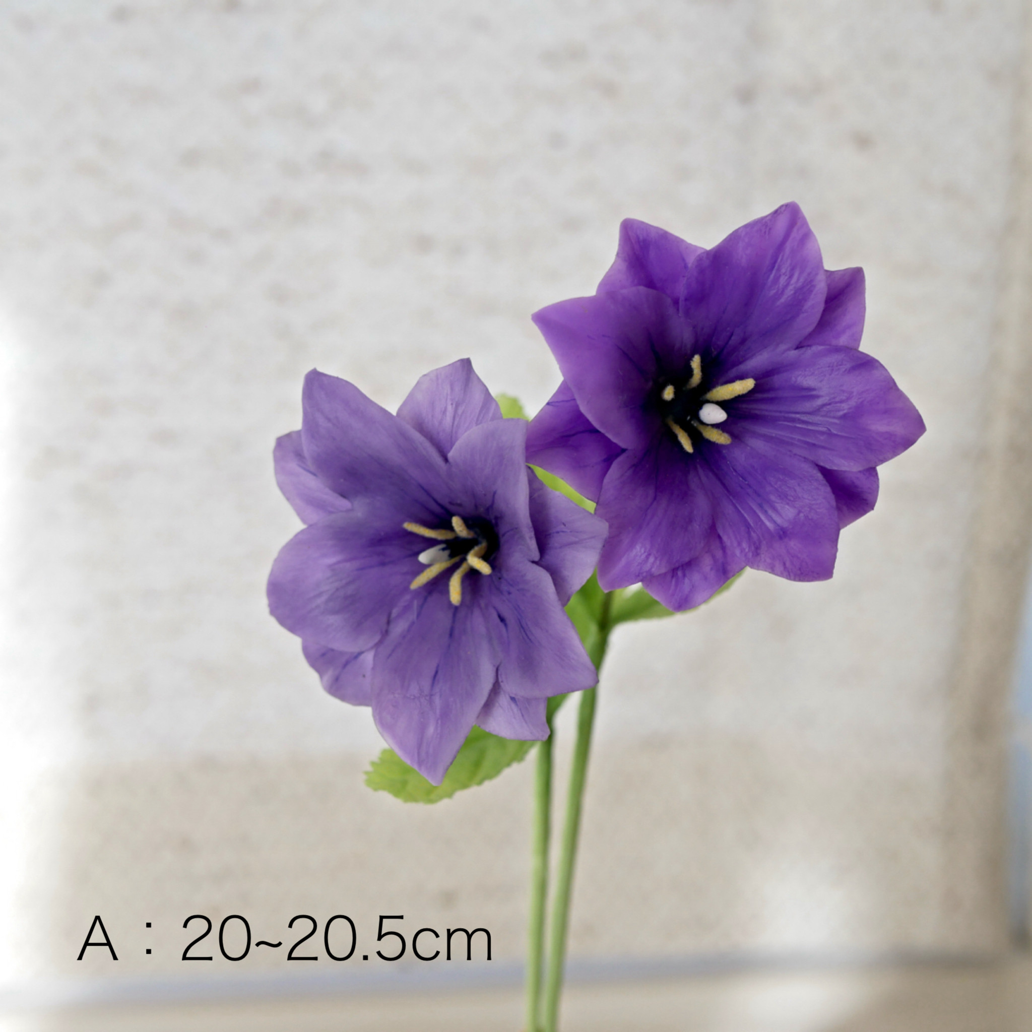 枯れない 八重桔梗 クレイフラワー NO.K10-2VAB