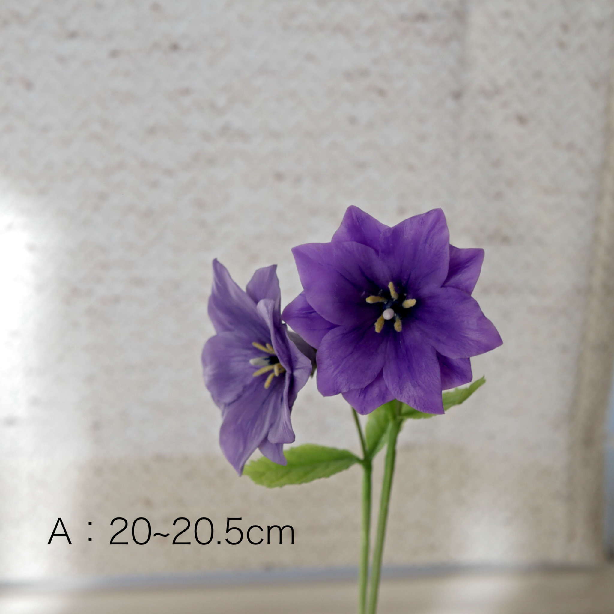 枯れない 八重桔梗 クレイフラワー NO.K10-2VAB