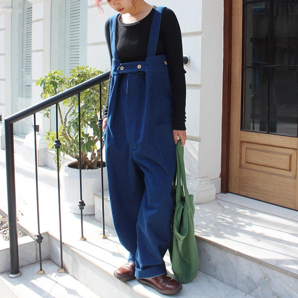 つつむ　ペインターサロペット●生成りキャンバス