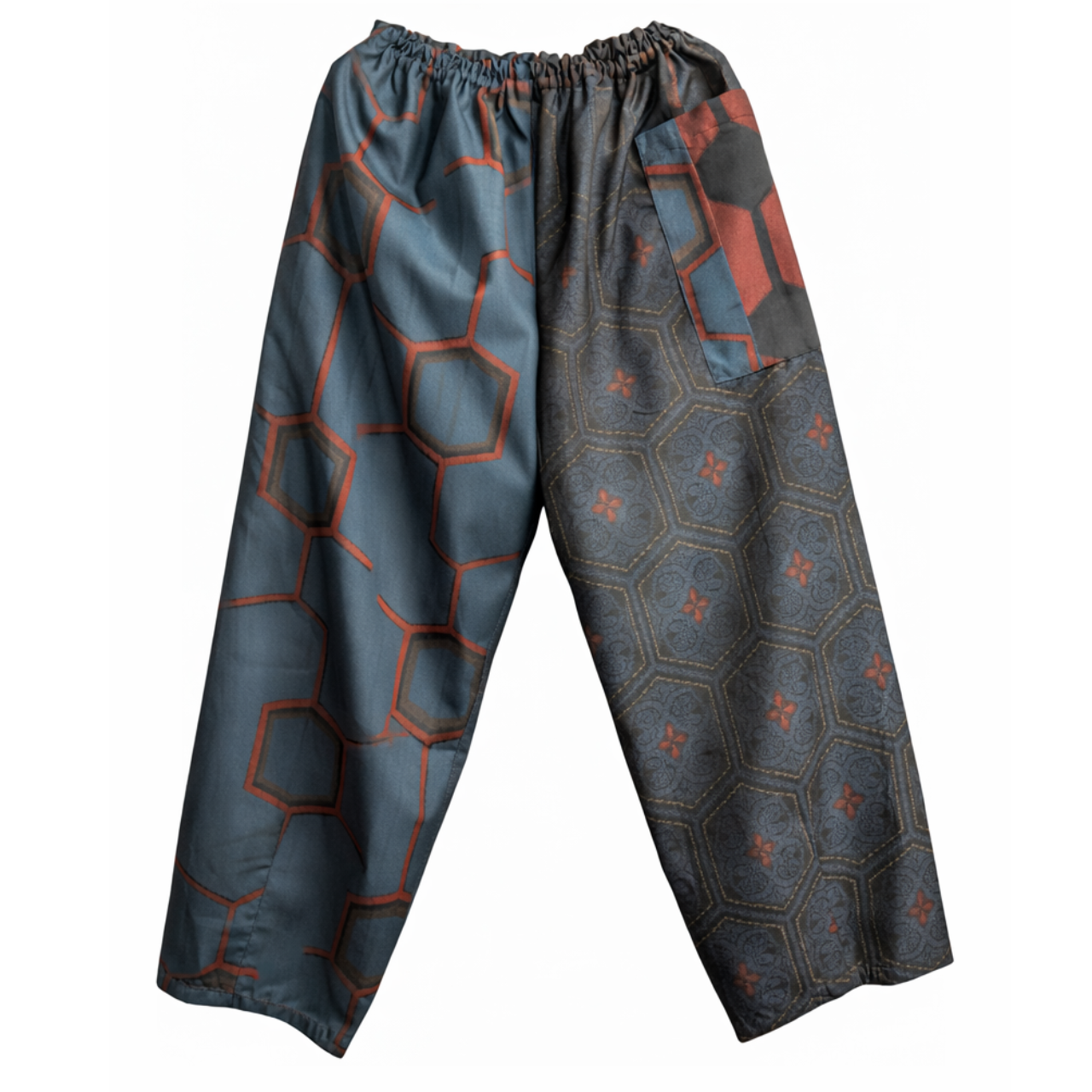 大島色々タックパンツ　　　　着物リメイク