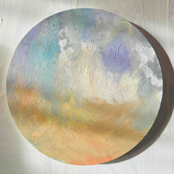 油彩 絵画 『Wild Flowers 2025』｜丸形アートパネル 直径30cm