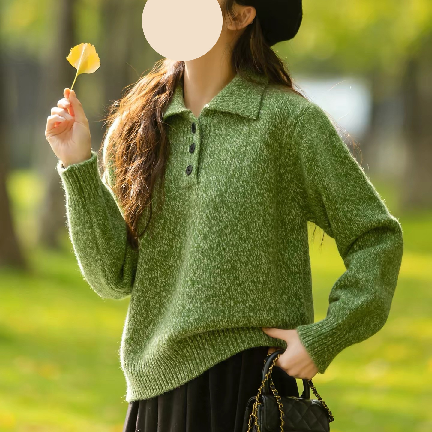 通勤 通学 春色 ニットセーター