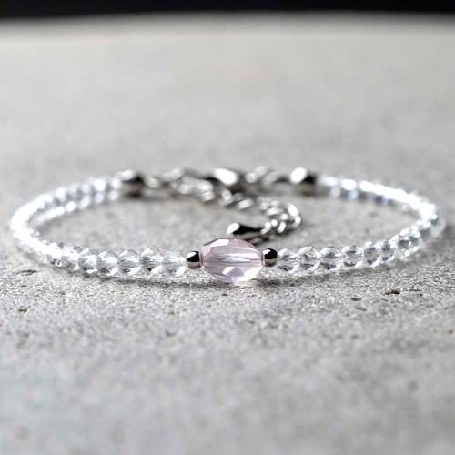 うるうるプルプル♪高クリア　マダガスカル産　ローズクォーツ　ブレスレット うるうるプルプル♪高クリア マダガスカル産 ローズクォーツ