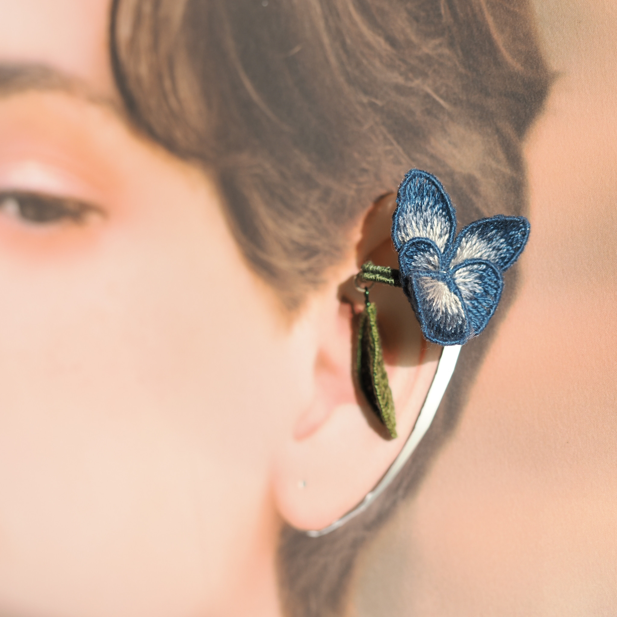 violeni bunny -blue- earcaff&ring 689