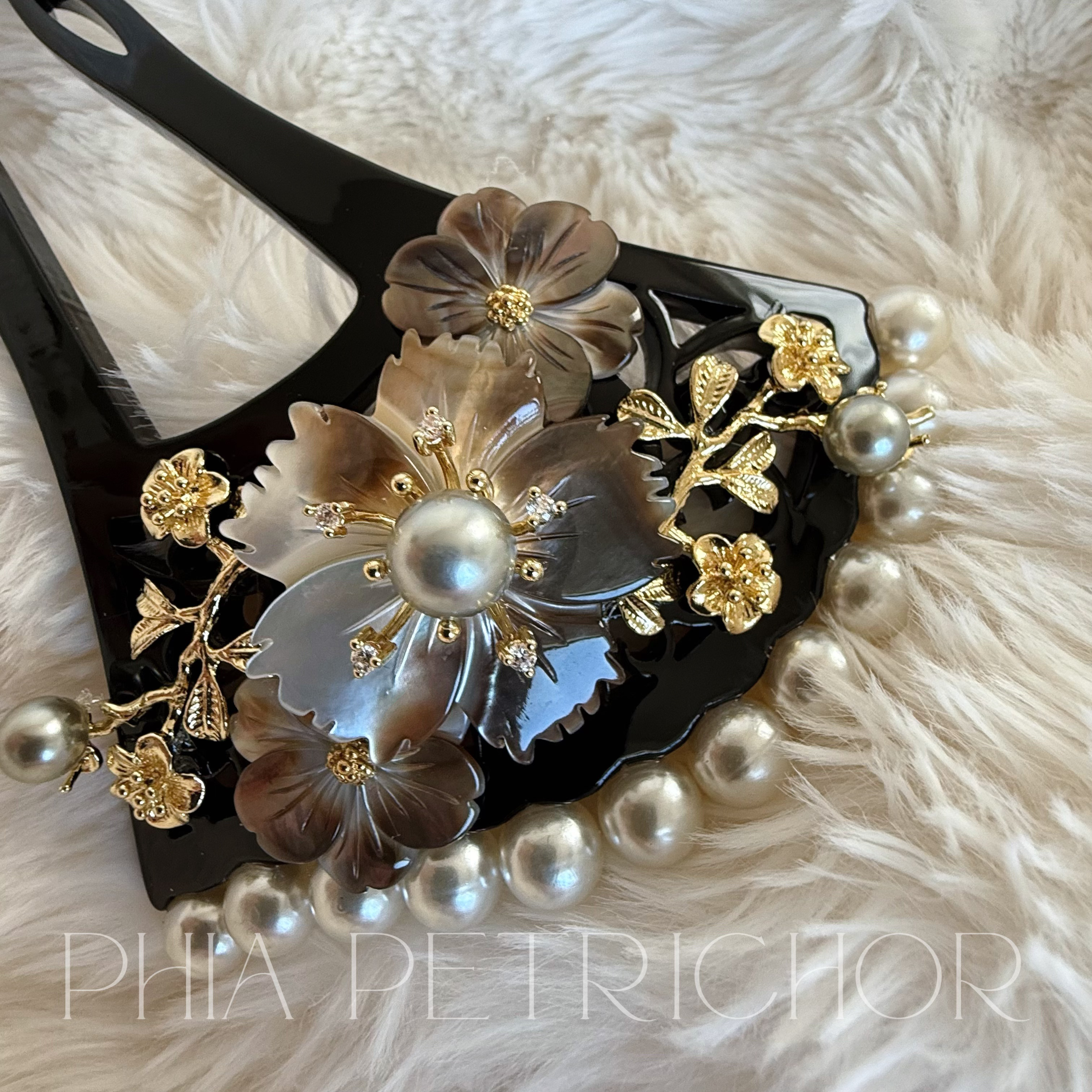 簪 和 K24GP 桜 かんざし バチ型 パール 簪 着物 髪飾り 留袖 着物 成人式 結婚式 卒業式