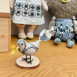 ︎︎◌現品限り︎︎◌⚮̈﻿ミナペルホネンハンドメイド⚮̈﻿お座り小鳥の