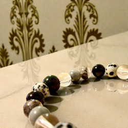 モノトーンの世界/富士山溶岩・ブラックオパール・ガーネット・イーグルアイ・グラファイトインクォーツ・水晶、他 9枚目の画像