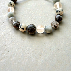 モノトーンの世界/富士山溶岩・ブラックオパール・ガーネット・イーグルアイ・グラファイトインクォーツ・水晶、他 6枚目の画像