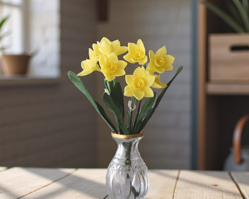 粘土のお花】 水仙（スイセン）S1370 アートフラワー Old-Fantasy 通販