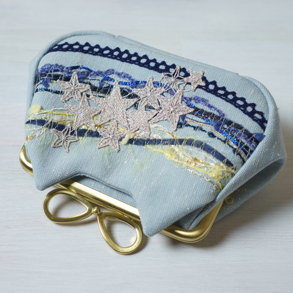 アズネコ・親子がま口財布・夜空 6枚目の画像