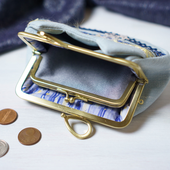 アズネコ・親子がま口財布・夜空 5枚目の画像