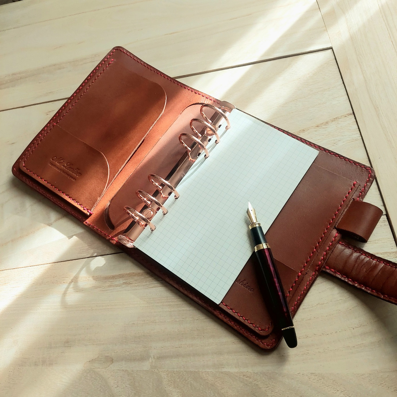 【NEW DESIGN !】  育てる革小物  システム手帳バイブル     日記  メモ  ジャーナル