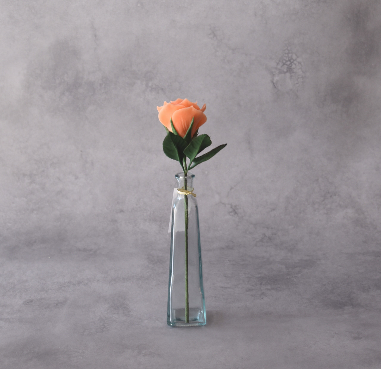 ◆粘土のお花◆　薔薇　一輪　オレンジ・・・B1377