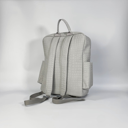 大きい本革リュック[A3対応] (ライトグレー) リュック・バックパック Z