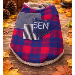 M 犬服 トイプードル パピヨン シーズ ハンドメイド パッチワーク goen