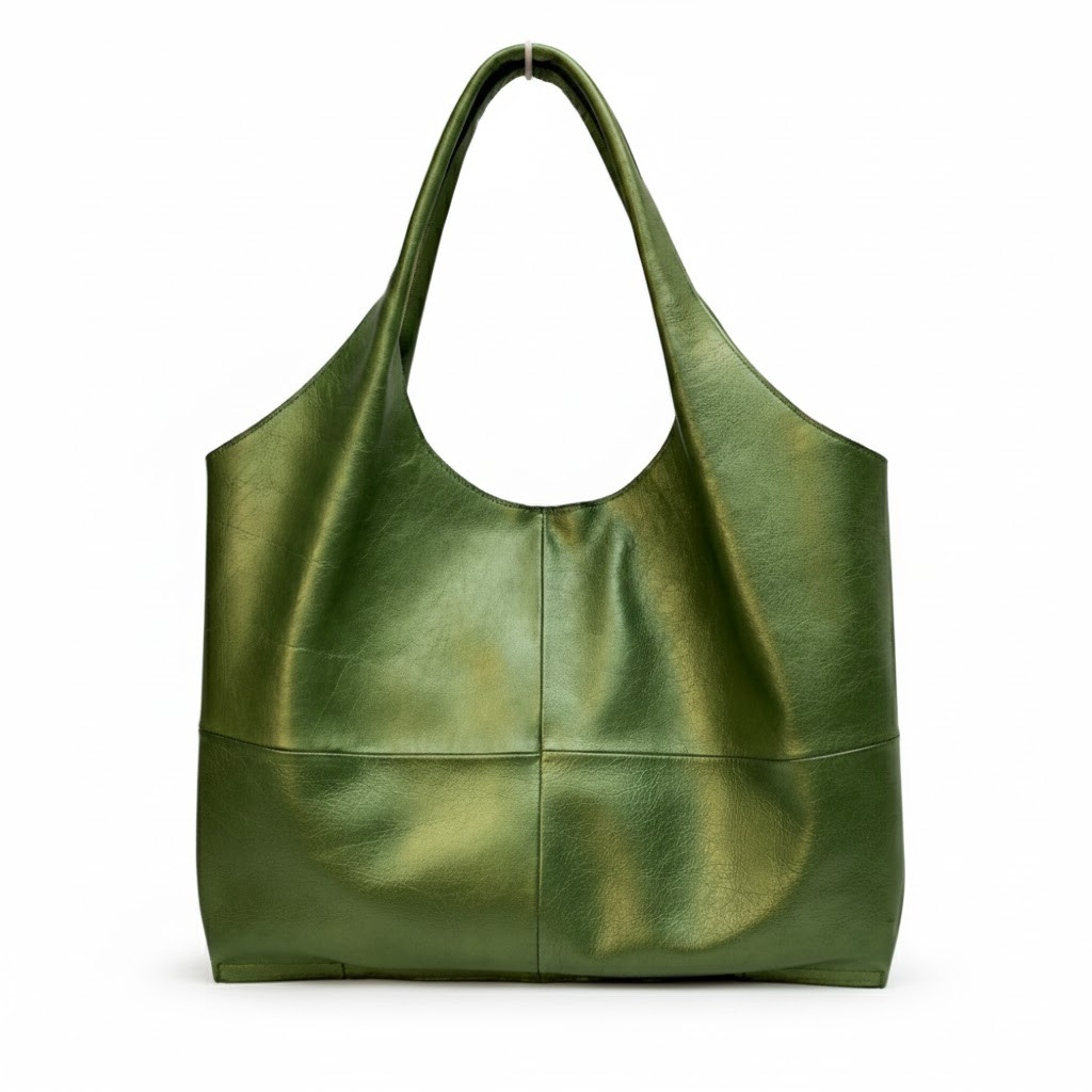 #本革素材#1点物#姫路レザー＃メタリックグリーン＃トートバッグ＃お出かけに