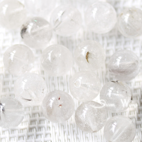 さり気なくカッコいいと思います。☆プラチナルチルクォーツ☆11ミリ 希少☆プラチナルチルクォーツ ラウンド約9～9.4mm☆2粒✿天然石