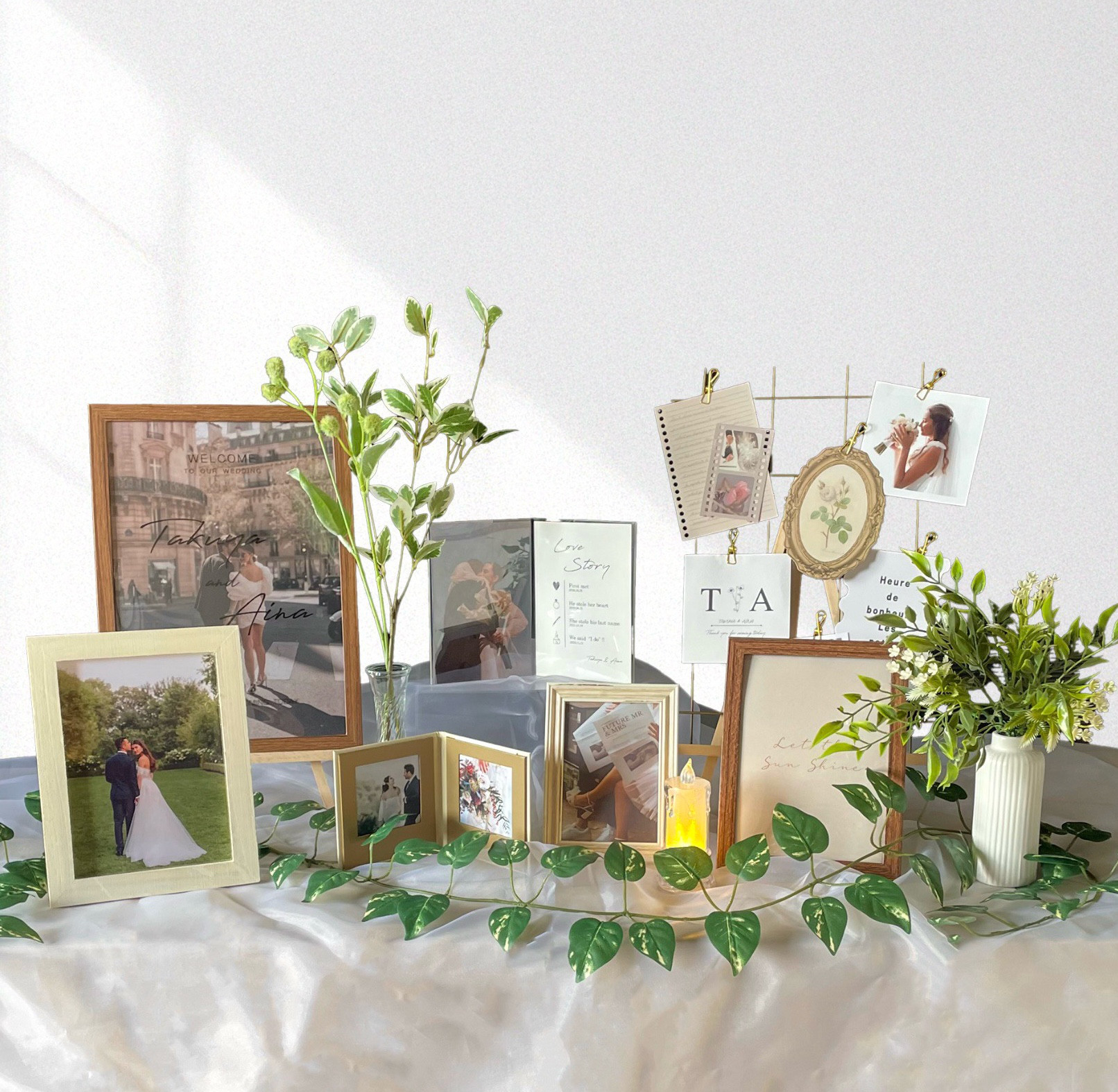 【装飾アイテム一式】ウェルカムスペースセット ナチュラル