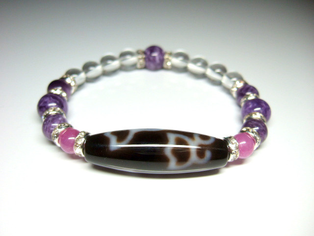 龍水蓮花三眼天珠