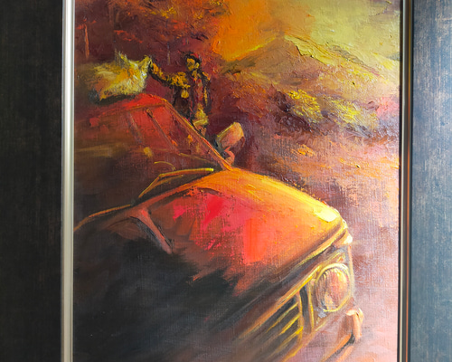 油絵F6号 夕光 絵画 黄土6号 通販 20306620｜Creema(クリーマ)