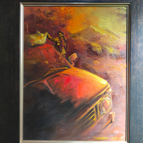 油絵F6号 夕光 絵画 黄土6号 通販 20306620｜Creema(クリーマ)