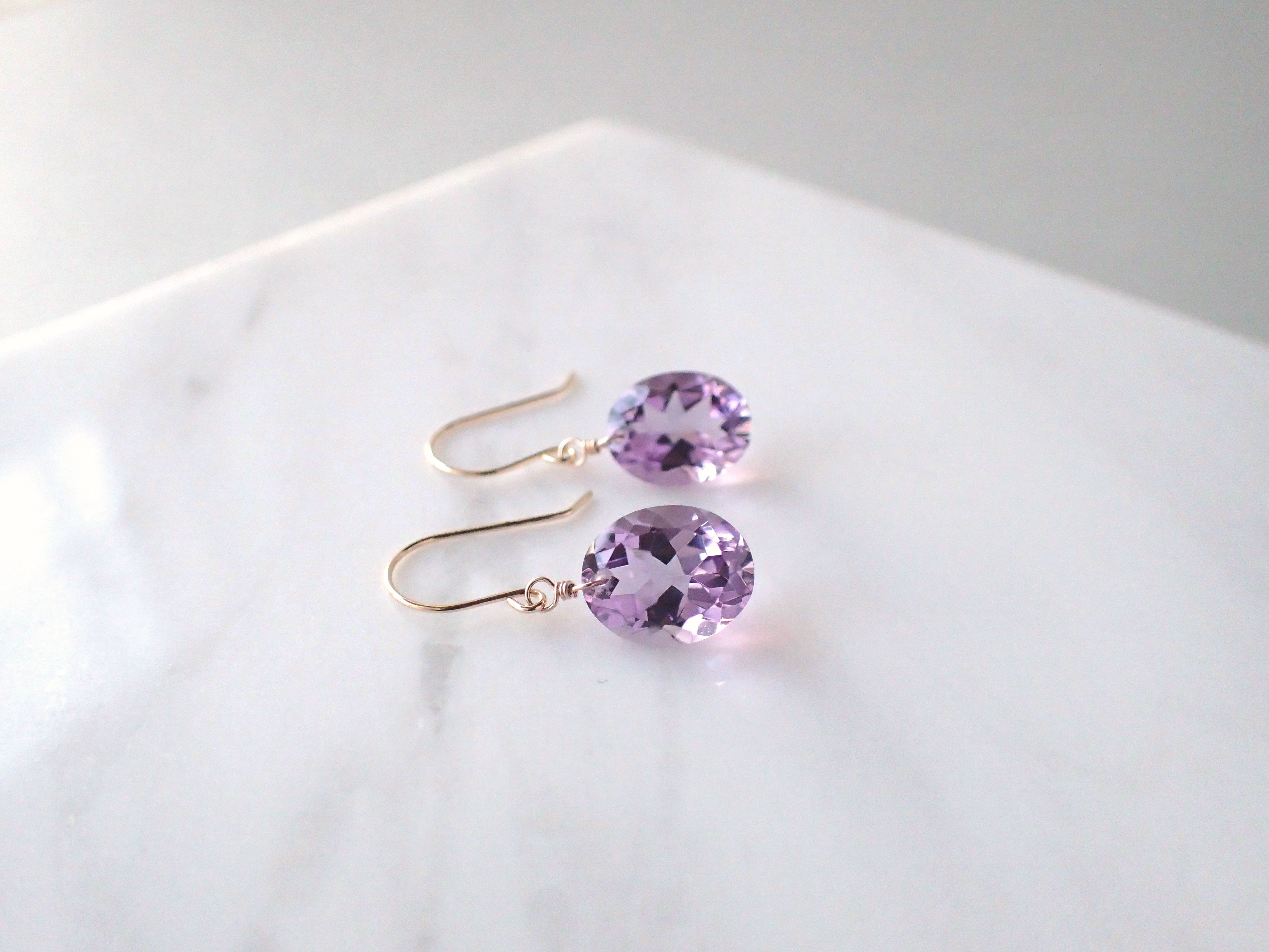 K10＊アメジスト　ルースカット　ピアス