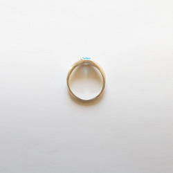 （獨一無二，925銀）公主方形切割藍色托帕石戒指（4毫米，9號） 第7張的照片