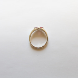 （獨一無二，925銀）紅尖晶石異形切割戒指（7*4毫米，9號） 第8張的照片