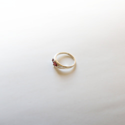 （獨一無二，925銀）紅尖晶石異形切割戒指（7*4毫米，9號） 第5張的照片