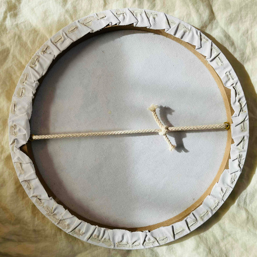 油彩 絵画 『空』丸形アートパネル 直径30cmインテリア 絵画 原画 N