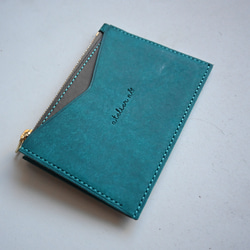 フラグメントケース コインウォレット【ターコイズ×グレー】 その他