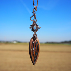 天然石マクラメ編みネックレス レインボーオブシディアン ネックレス